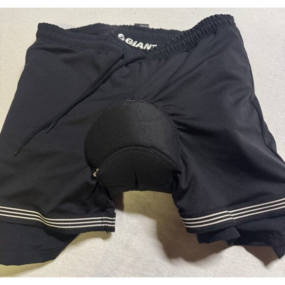 VTG Giant Cycling Shorts Adult Extra Large Black Trunk Style Padded Nylon Shell - Picture 7 of 11